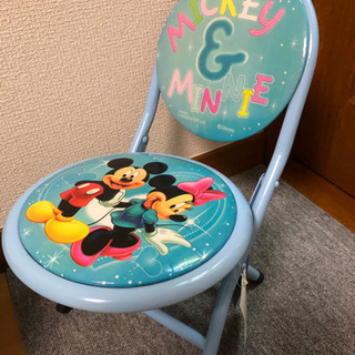 ②未使用　ディズニー　子ども用折りたたみ椅子（パイプ椅子）