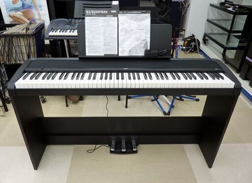 札幌市/清田区 新品同様!!2020年製 KORG/コルグ デジタルピアノ B2SP ブラック 電子ピアノ 3本ペダル/スタンド付 NH鍵盤 88鍵