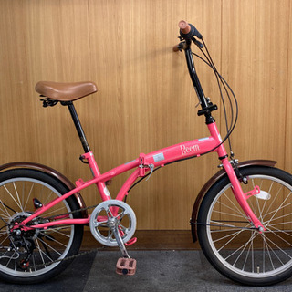 【値引不可】20インチ折り畳み自転車 6段変速 中古美品