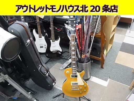 ☆エレキギター  PLAYTECH レスポールタイプ LP400 ケース付き ギター プレイテック レモンバースト 札幌 東区