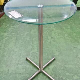 あずま工芸  円形ガラスカウンターテーブル  70×70×100