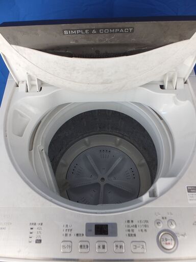 75【3か月保証】★配送可能★ シャープ 2018年製 4.5kg 全自動洗濯機  SHARP ES-GE4C-T（TY-075）