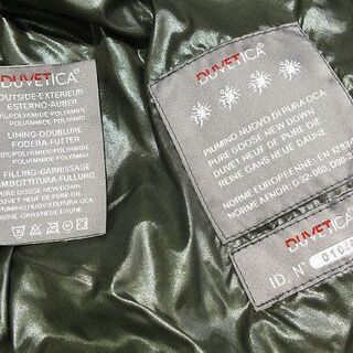 【苫小牧バナナ】クリーニング済み DUVETICA/デュベティカ ダウンジャケット 44 G32-003 D90-201 ブラック/裏：カーキ 美品♪