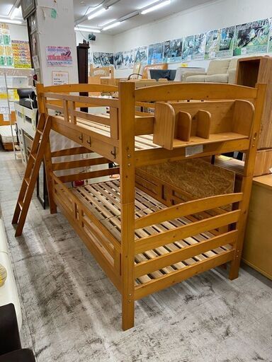 【クリーニング＆メンテ済】ニトリ　2段ベッド　子供ベッド　木製