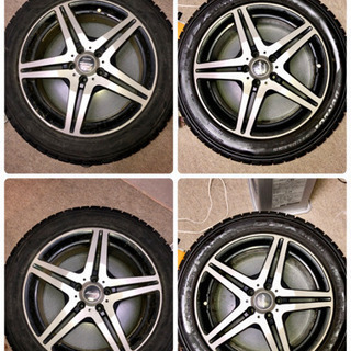 MANARAY SPORT ユーロデザイン　ブラックポリッシュ　ホイール4本　235/50/18 スタッドレス　アルファード　ヴェルファイア