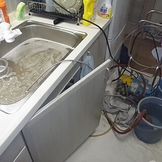 キッチン排水詰まり　高圧洗浄 - 横浜市