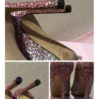中古　ジミーチュウ　パンプス  ヒール10㎝　ラメ　35.5