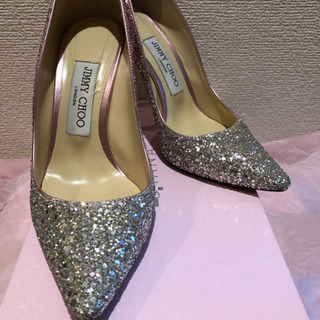 中古　ジミーチュウ　パンプス  ヒール10㎝　ラメ　35.5