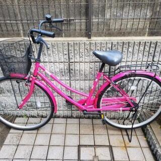 ピンクの自転車 【防犯登録 譲渡証明書付き】