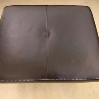 karimoku カリモク ZU53モデル 本革 ZU5306DB ソファ オットマン ブラウン 中古品