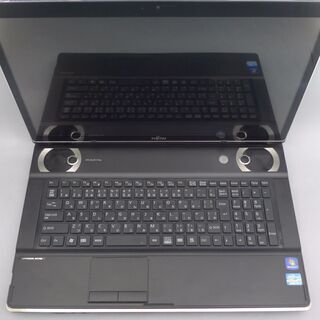 新品SSD-480GB+HDD-750GB 中古 ノートPC テレビ機能付 17.3型 FMV NH77/ED Core i7 8GB ブルーレイ 無線LAN Windows10 LibreOffice 新品SSD-480GB+HDD-750GB 中古 ノートPC テレビ機能付 17.3型 FMV NH77/