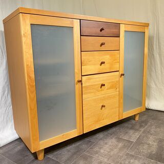 マルヨシ民芸 サイドボード ミドルボード 茶 リビング家具 品