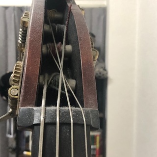 引取限定】コントラバス(ウッドベース) 改造ピックアップ付き