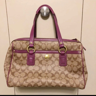 新品COACHコーチ シグネチャーヘリテージボストンバック