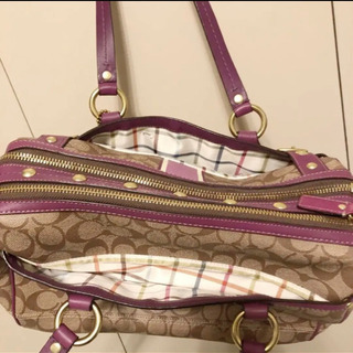 新品COACHコーチ シグネチャーヘリテージボストンバック