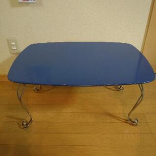 折り畳みテーブル、青