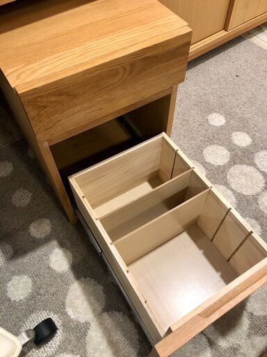 無印良品 無垢材デスク(引出付) オーク材 無印良品 無垢材デスク(引出付) オーク材