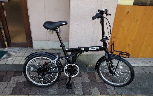 Jeep[ジープ]JE-206GRS 20吋折り畳み自転車 外装6段/LEDヘッドライト/ブラック