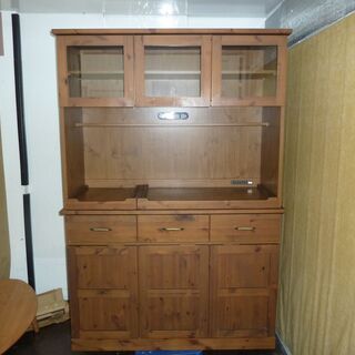 k126☆食器棚・レンジボード☆アンティーク風☆今村家具工芸☆近隣配達