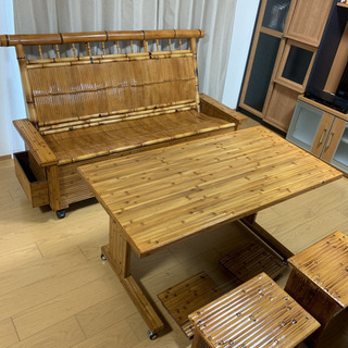 ト 梅里竹芸 竹家具 テーブル ソファ 椅子 チェア 竹 ラタン