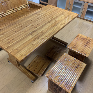 ト 梅里竹芸 竹家具 テーブル ソファ 椅子 チェア 竹 ラタン