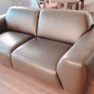 新品❁元値14万円】ニトリ・牛革3人掛けソファ
