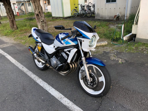 バリオス 1型(A) 2型(B)・GSX250FX 全年式共通 タイガーライン タンクステッカーセット 2色タイプ ゴールド/ホワイト (金/白)  外装デカール