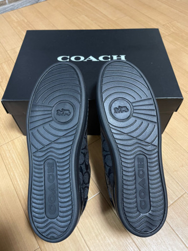 新品coachスニーカー黒27センチ