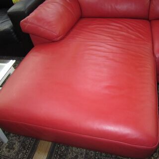 R217 高級 LORENZO 本革 カウチソファ 3人用ソファ美品