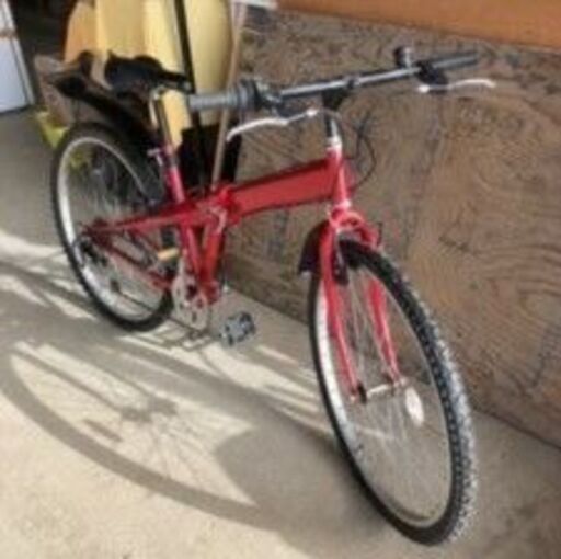 折り畳みMTB 26インチ 6段変速 レストア ブレーキ･シフトレバー･チェーン･サドル･タイヤ交換済み