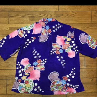 着物リメイク　アロハシャツ
