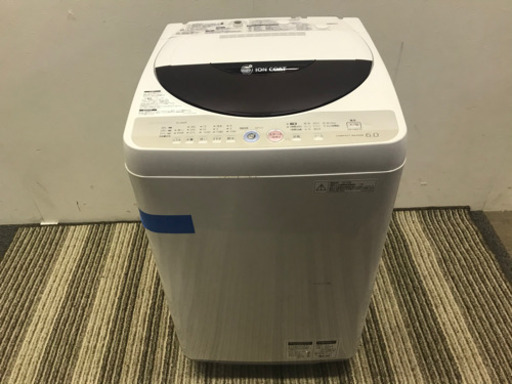 011608☆シャープ 6.0kg洗濯機 10年製☆