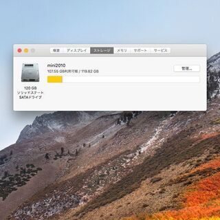 Mac Apple Macmini Mid2010 SSD換装、メモリ8GB、Core2Duo、DVD-Rドライブ