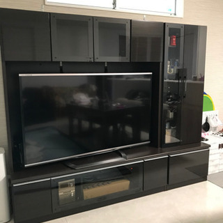 大型TVボード シェルフ付　ハイタイプ　テレビ台　キャビネット付