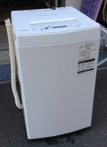 【RKGSE-432】特価！東芝/4.5kg/全自動洗濯機/AW-45M7/中古/2019年製/当社より近隣地域無料配達