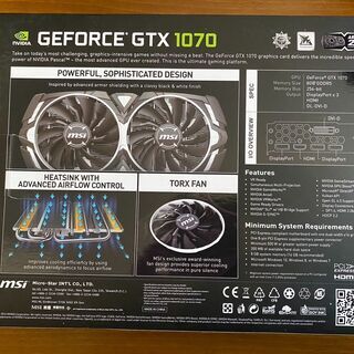 GPU 30,000円 MSI ARMOR NVIDIA GEFORCE GTX 1070 8GB 自作PC