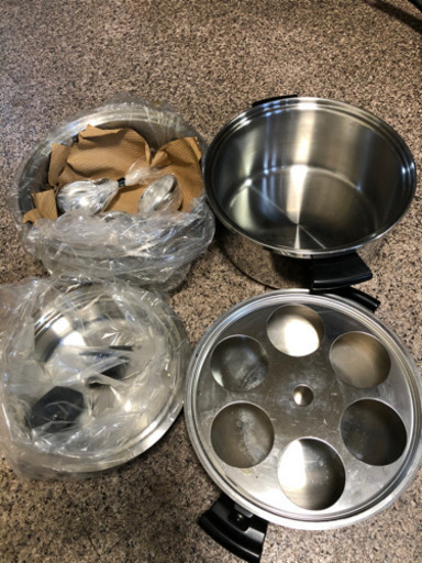 【決定致しました！【未使用品】アムウェイ無水鍋　セット引越しの為1月21日迄
