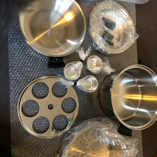 【決定致しました！【未使用品】アムウェイ無水鍋　セット引越しの為1月21日迄 決定致しました！【未使用品】アムウェイ無水鍋 セット引越しの為1月