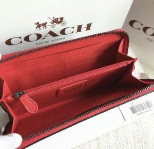 箱付き✨【新品】大人気♥COACH  長財布　パックマン　ブラウン　チェリー