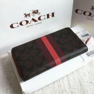 箱付き✨【新品】大人気♥COACH 長財布 パックマン ブラウン チェリー