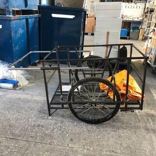 東京都葛飾福祉工場製 スチール製折りたたみ式リヤカー