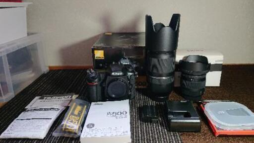 Nikon　D500　ABランク　ワンオーナー 標準　望遠ダブルレンズ　キット　シグマ　17-70 f2.8-4 タムロン　70-300　f4-5.6