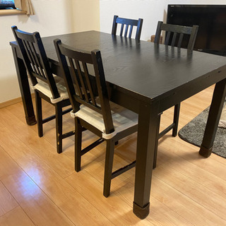 IKEA 伸縮式　ダイニングテーブルセット　無料