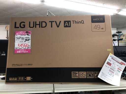 【店頭お渡し】新品未開封品　49v型　４kチューナー内蔵　液晶テレビ　LG 　49UN7100PJA