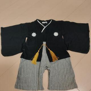 【ベビー服】袴風ロンパース カバーオール サイズ80 男の子