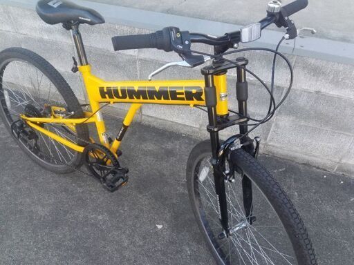 HUMMER マウンテンバイク 26インチ 6段変速 イエロー 配送無料