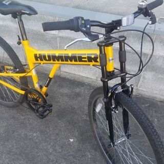 HUMMER マウンテンバイク 26インチ 6段変速 イエロー 配送無料