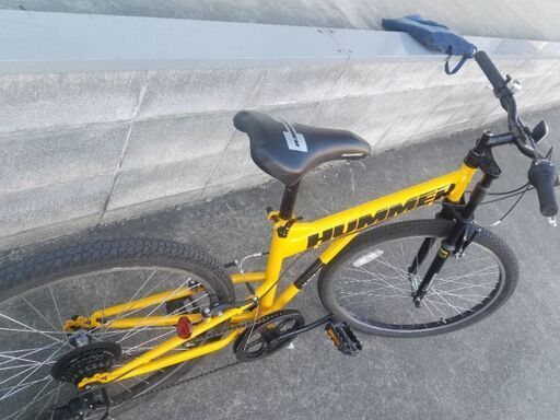 HUMMER マウンテンバイク 26インチ 6段変速 イエロー 配送無料 HUMMER