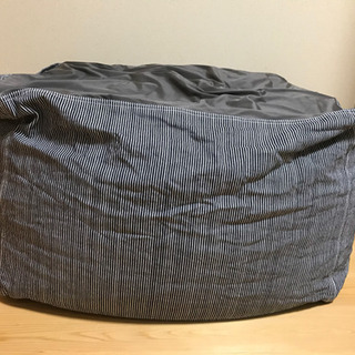 【値下げ】無印良品 MUJI  体にフィットするソファ ビーズクッション ヒッコリーデニムカバー