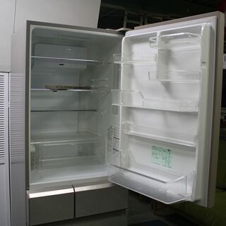 R1871) パナソニック 中古 5ドア NR-E431GV-N 411L ガラストップ(割れ 